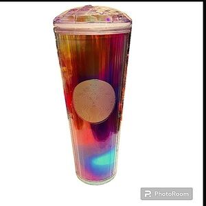 Starbucks Summer 2021 Iridescent Kaleidoscope Dome 24oz Cold Cup Tumbler